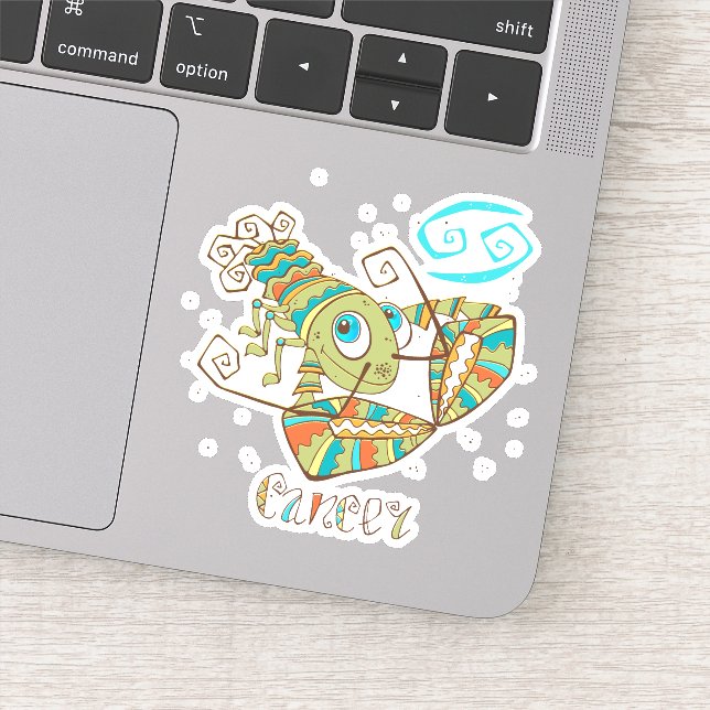 Sticker Crabe cancéreuse mignonne (Détail)