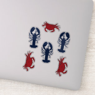 Sticker Crabes et homards Crustacés en forme de crustacés