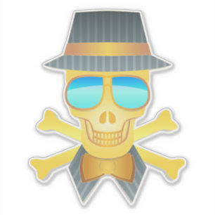 Sticker Crâne de mode