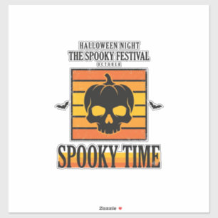 Sticker Crâne d'Halloween Drôle Épouvantable Citation Vint