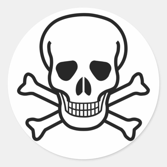 Sticker crâne et os croisés (Devant)