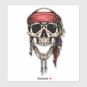 Sticker crâne pirate