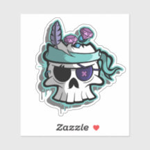 Sticker crâne pirate
