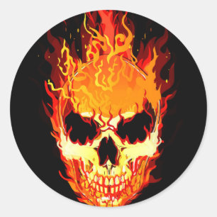 Sticker crânien flamboyant