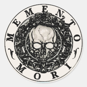 Sticker crânien Memento Mori