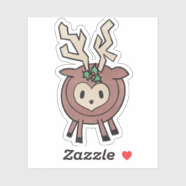 Sticker Crayon Reindeer