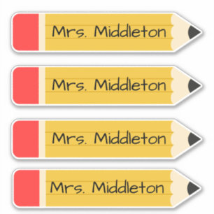 Sticker Crayons enseignants personnalisés