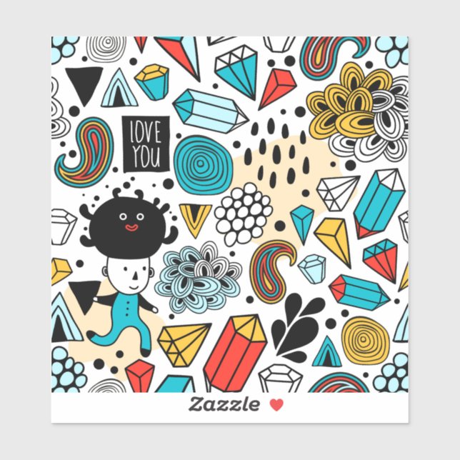 Sticker Crazy head (Feuille)