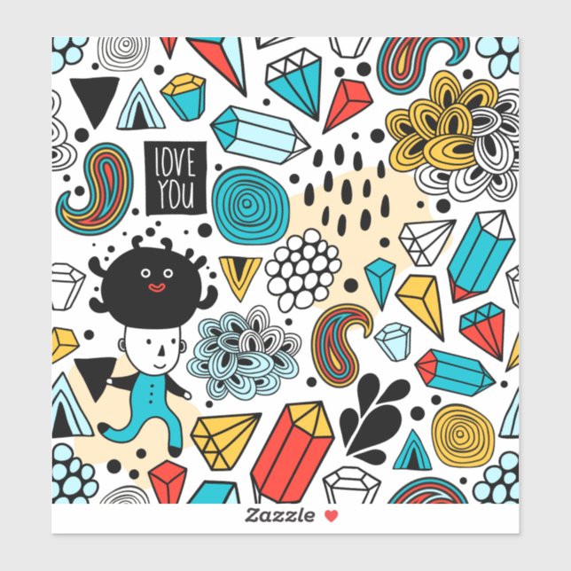 Sticker Crazy head (Feuille)