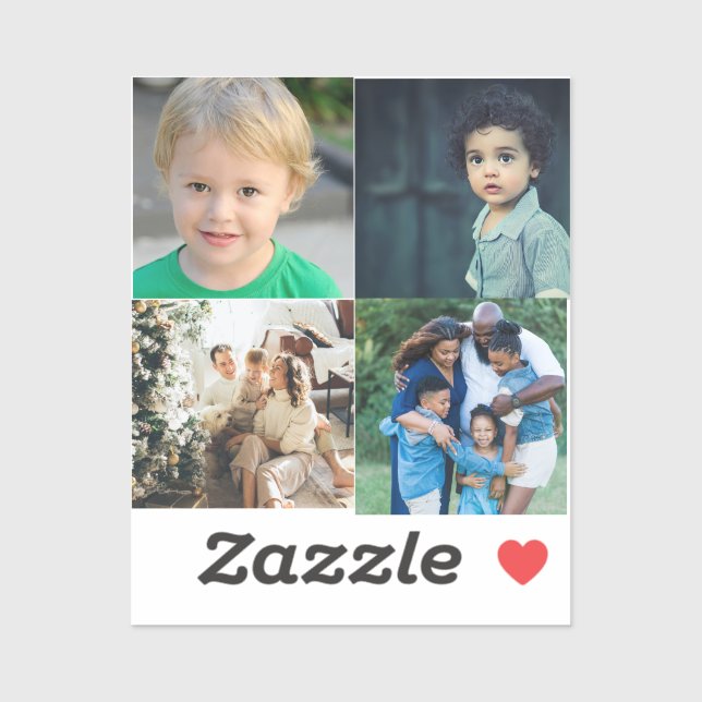 Sticker Create Your Own 4 Photo Collage (Feuille)