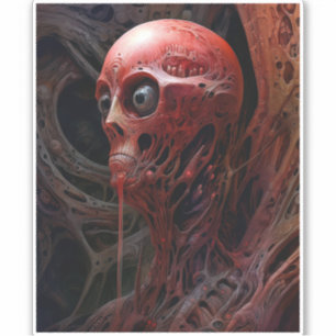 Sticker Créature Alien Sci-fi Horreur Art
