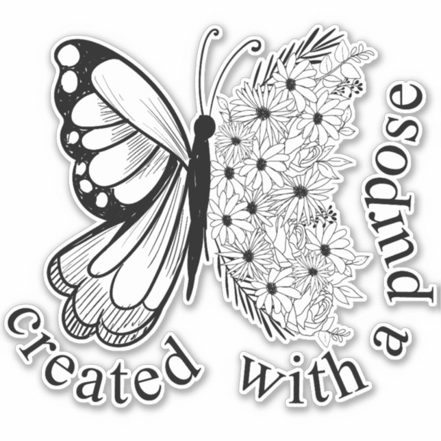 Sticker Créé avec un but (Devant)