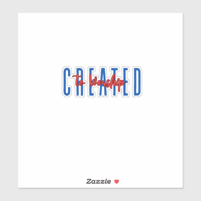 Sticker Créé Pour Le Culte (Feuille)