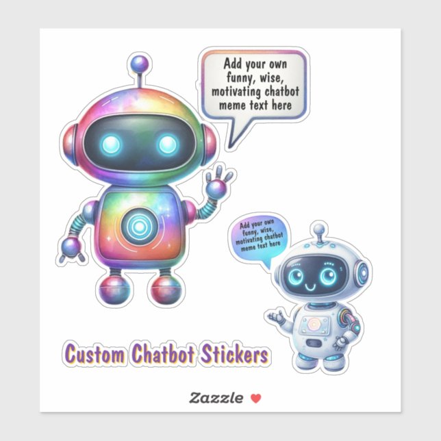 Sticker Créer Talking Chatbot mèmes Modèles de dessin (Feuille)