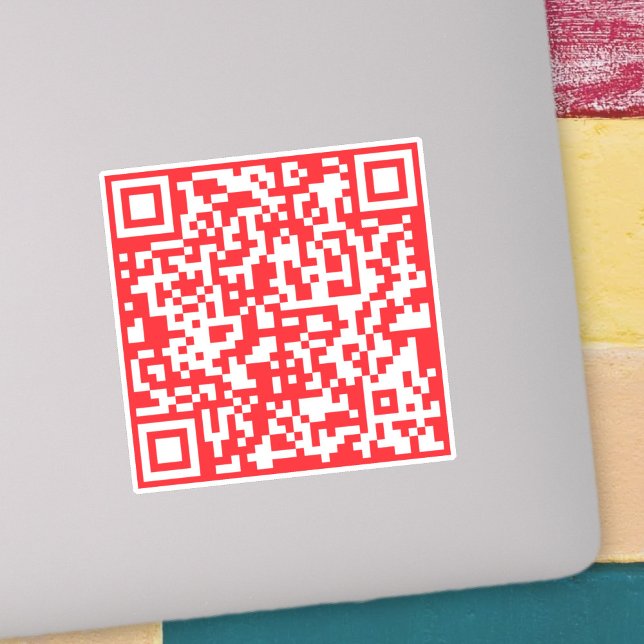 Sticker Créer un code QR rouge numérisable (modifiable) (Créateur téléchargé)
