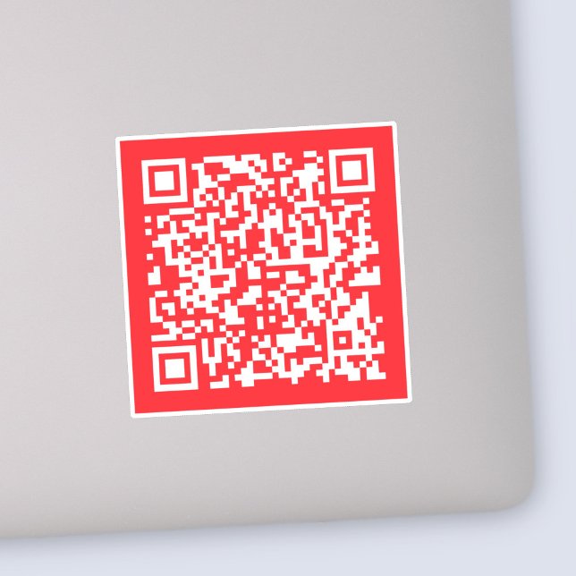 Sticker Créer un code QR rouge numérisable (modifiable) (Créateur téléchargé)
