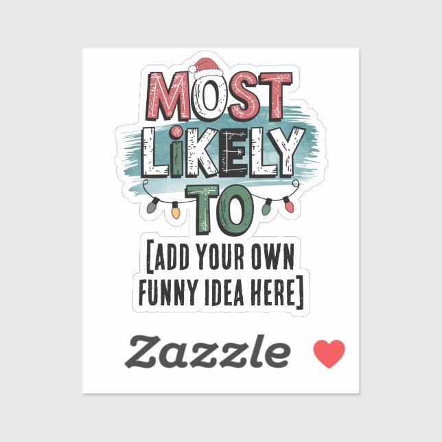 Sticker 😂 créer une citation de Noël la plus susceptible  (Feuille)