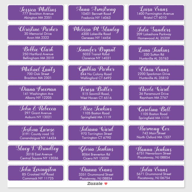Sticker Créer Votre Propre Mariage Adresse Invitée Royal P (Feuille)