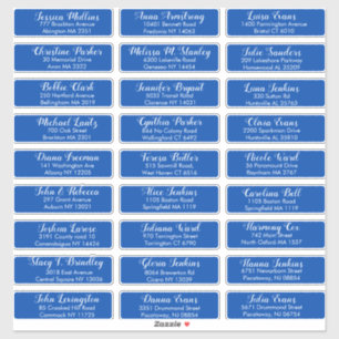 Sticker Créez votre propre adresse d'invité Mariage Cobalt