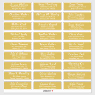 Sticker Créez votre propre adresse d'invité Mariage Gold W