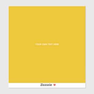 Sticker Créez Votre Propre Conception Personnalisée Jaune