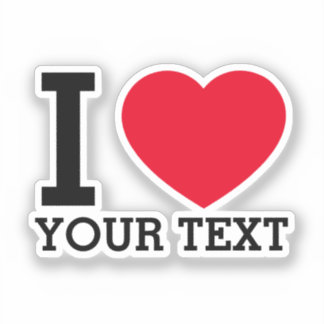 Sticker Créez votre propre Funny que j'aime