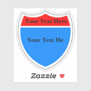Sticker Créez votre propre panneau routier inter-États