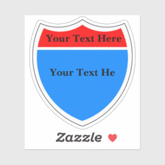 Sticker Créez votre propre panneau routier inter-États