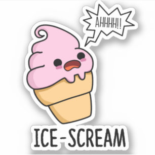Sticker Crème de glace amusante Crème de glace Cone Pun