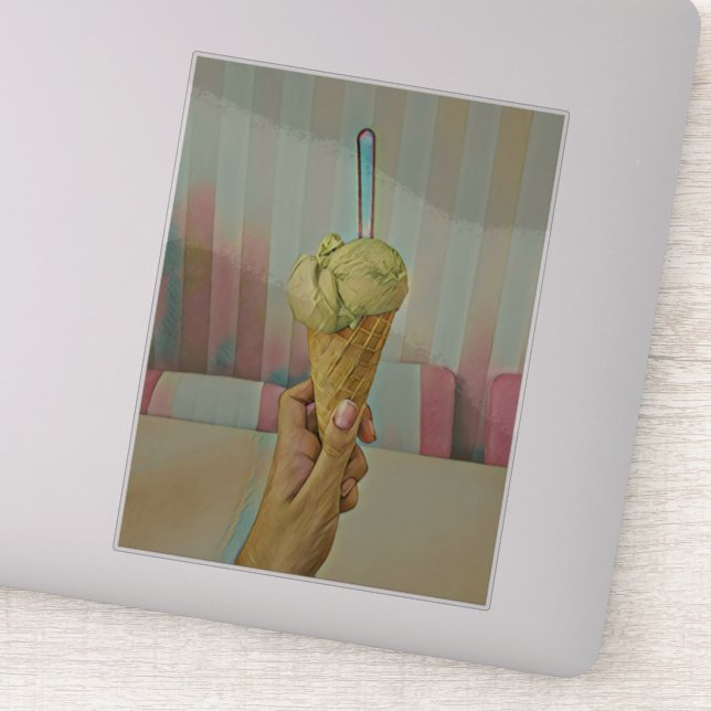 Sticker Crème glacée au chocolat (Détail)