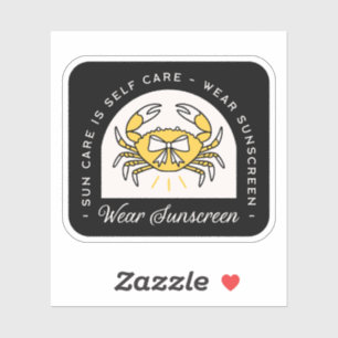 Sticker Crème solaire spf soleil protection uv rappel cita