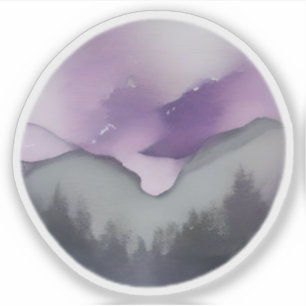 Sticker Crépuscule de la Montagne Mystique