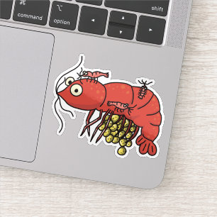 Sticker Crevettes au cerisier rouge poêlé