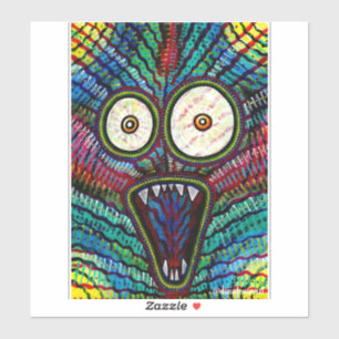 Sticker Crie éffrayant Monster