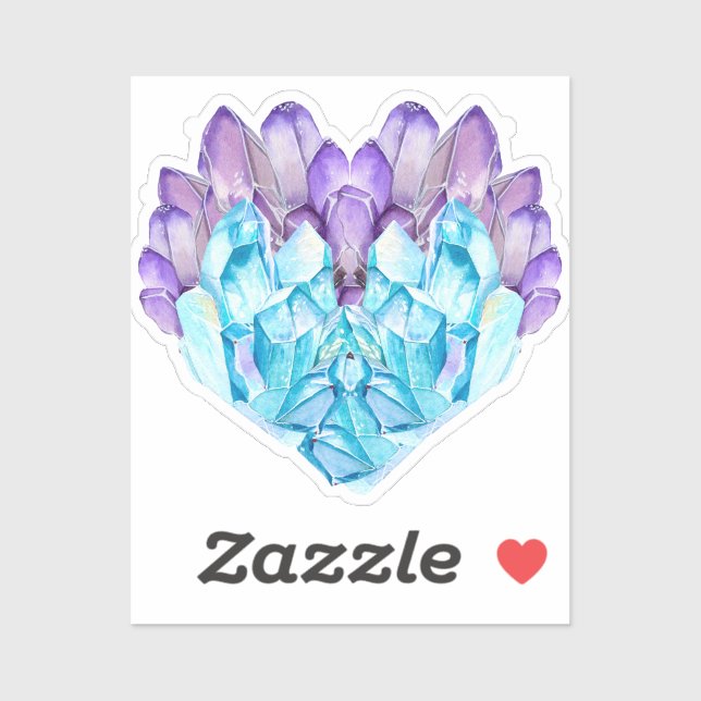 Sticker Cristal du coeur (Feuille)