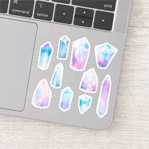 Sticker cristaux brillants bleus