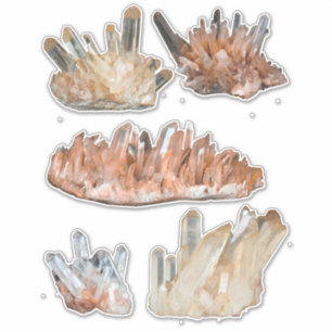 Sticker cristaux de quartz pierres gemmes images géologie