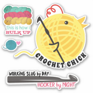 Sticker Crochet chick crochet crochet fils personnalisés