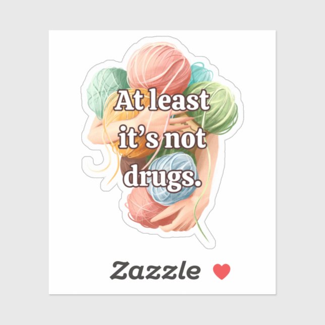 Sticker Crochet drôle (Feuille)