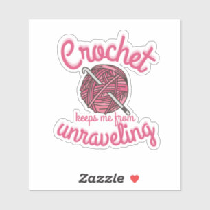 Sticker Crochet me garde de l'autocollant Unraveling