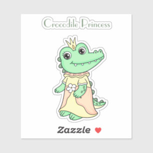 Sticker Crocodile Princesse