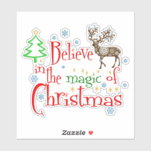 Sticker Croire à la magie de Noël