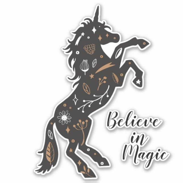 Sticker Croire en la licorne magique (Devant)