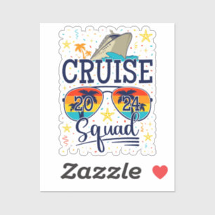 Sticker Croisière 2024 Croisière Vacances Vinyl