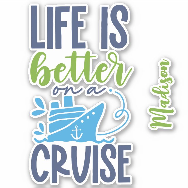 Sticker Croisière de nom personnalisé (Devant)
