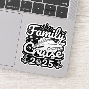 Sticker Croisière en famille 2025 Cool Funny Voyage en fam