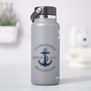 Sticker Croisière familiale personnalisée avec ancre de ba