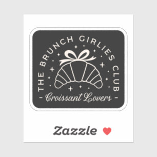 Sticker Croissant brunch girlies club coquette