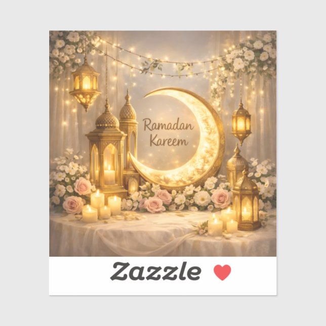 Sticker Croissant de Lumière et de Paix – Croissant de Ram (Feuille)