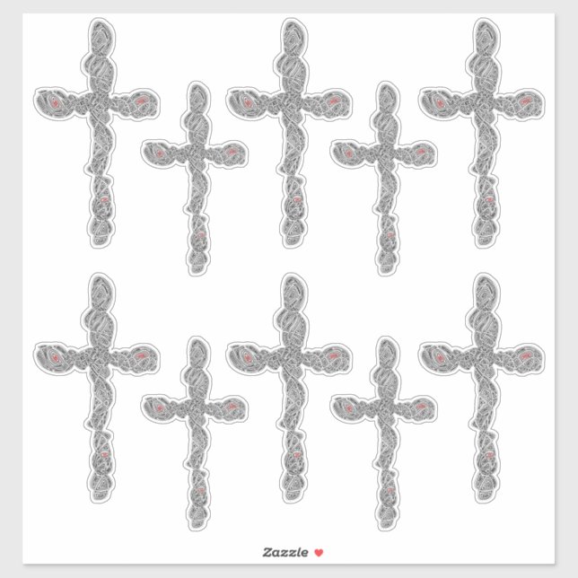 Sticker Croix (Feuille)